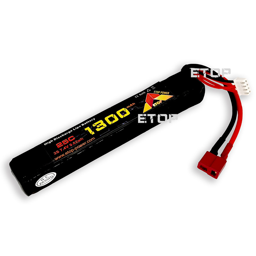 1300mAh 25C 2S7.4V,Airsoft lipo battery UAV Battery,,Airsoft Gun Batteries,FPV Battery