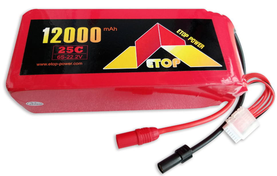 ETOP POWER 12000mAh 25C 6S 22.2V lipo battery